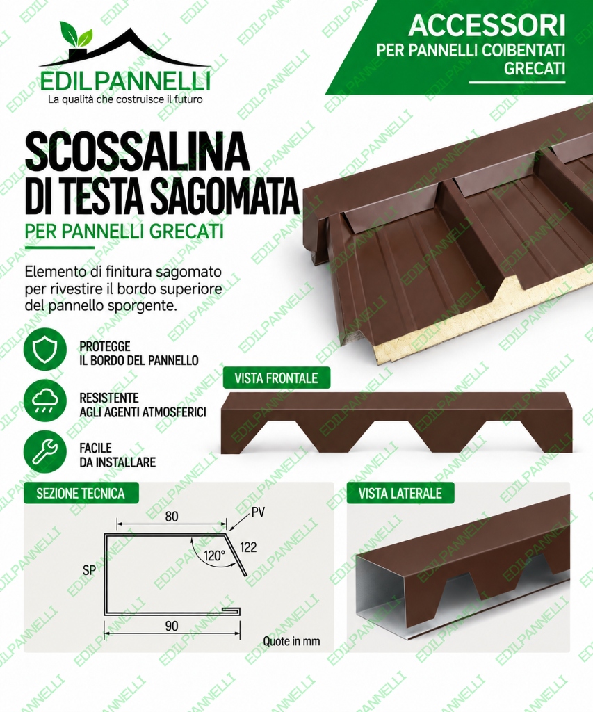SCOSSALINA DI TESTA SAGOMATA – PANNELLI GRECATI