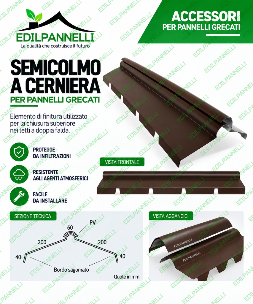 SEMICOLMO A CERNIERA – PANNELLI GRECATI